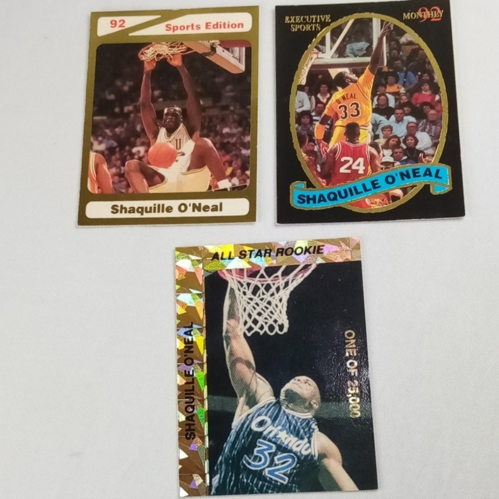 Lot of 3 NBA Cards Shaquille O'Neil